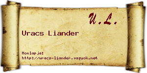 Uracs Liander névjegykártya